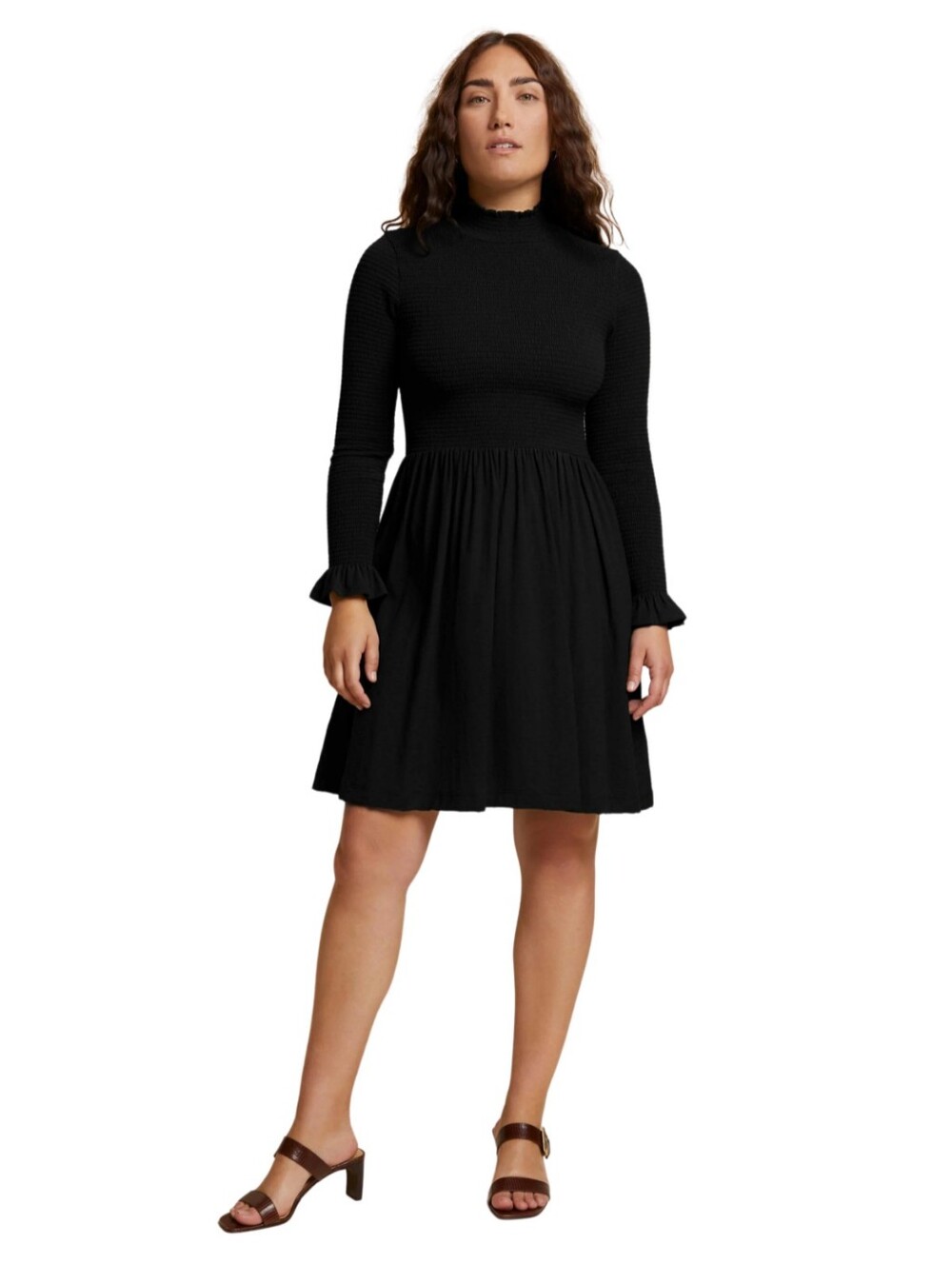 Nation LTD Zuri Smocked Turtleneck Mini Dress